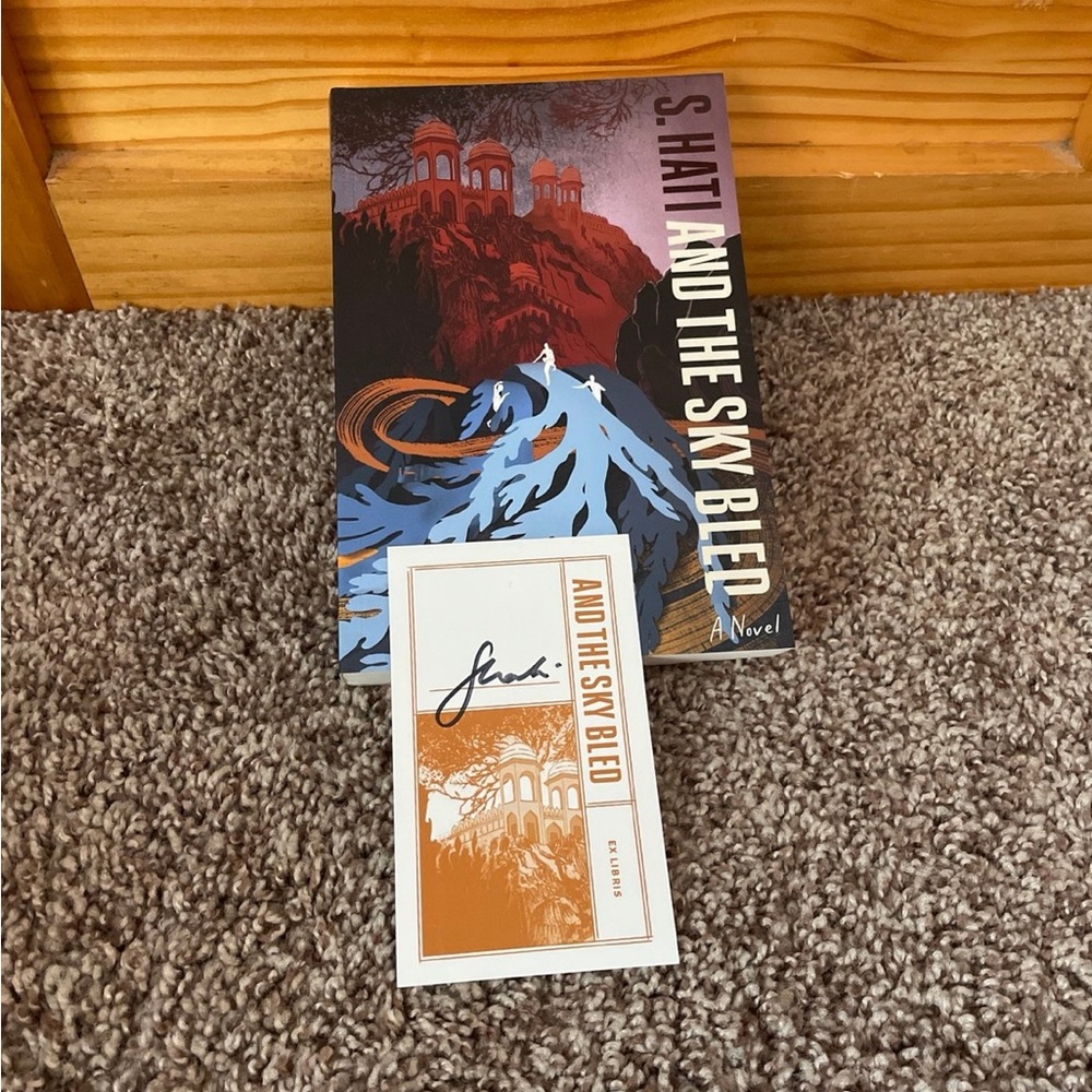 And the Sky Bled, signed bookplate